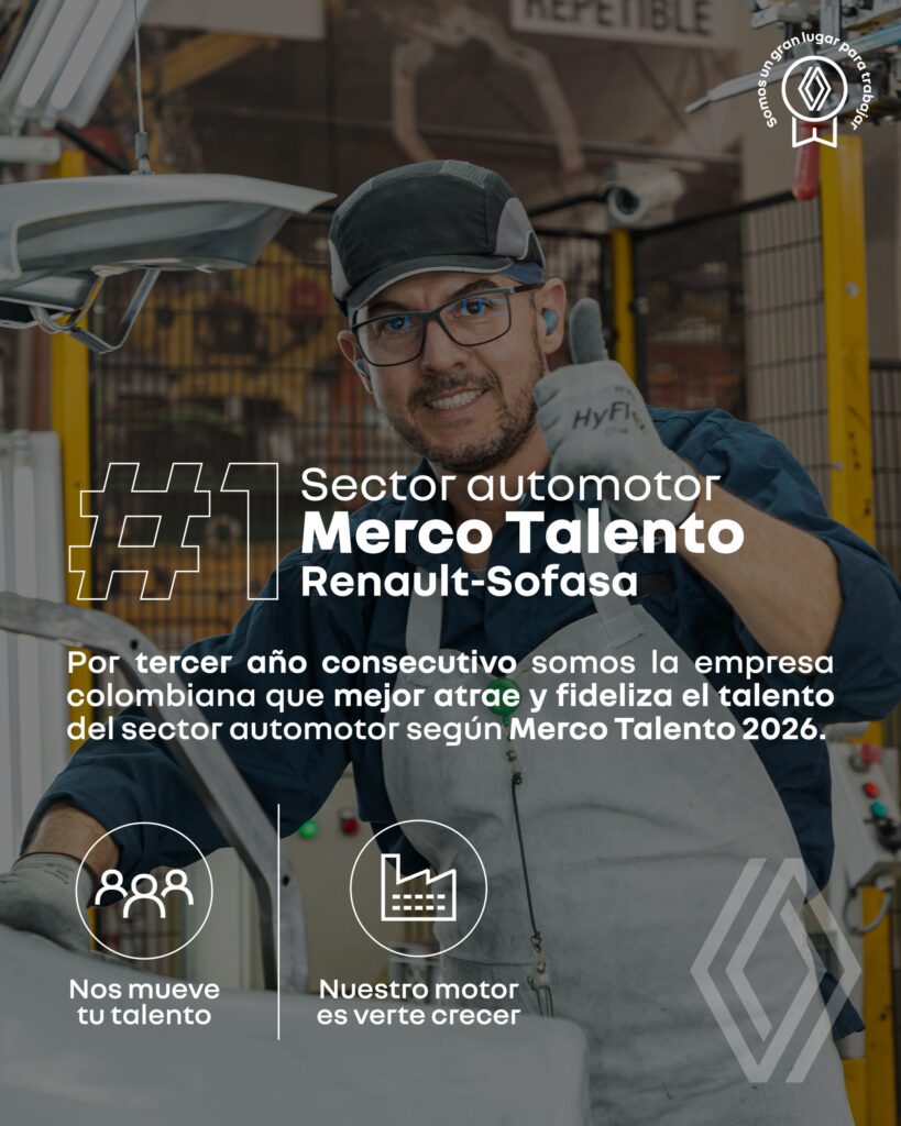 RENAULT-SOFASA CONSOLIDA SU POSICIÓN ENTRE LAS ORGANIZACIONES MÁS ATRACTIVAS PARA TRABAJAR EN COLOMBIA